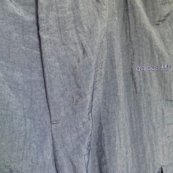 Vintage Adidas Men's Large Nylon Track Pants 4 Pockets and Drawstring Waist - Picture 4 of 13